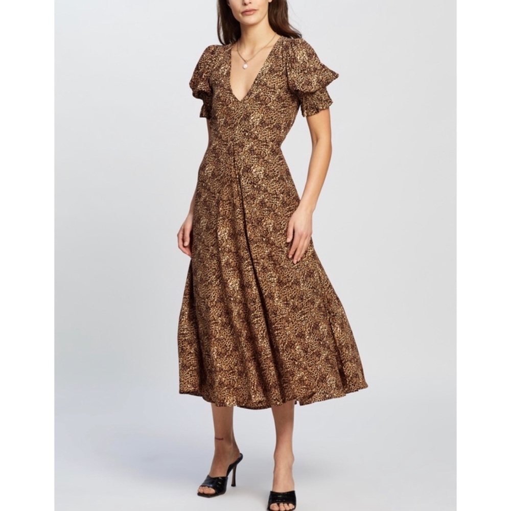 Faithfull Maggie Midi dress in Charlie Leopard - Picture 8 of 14